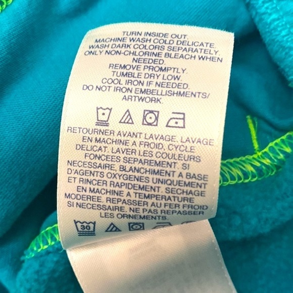 NWOT Girl’s Land’s End Cotton & Polyester Striped Active Hoody Size M (10-12) - Picture 8 of 8